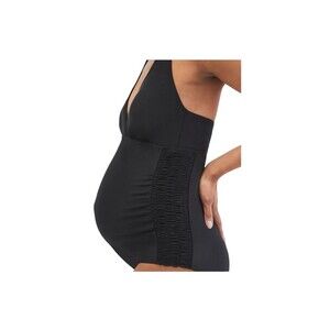 NEW NWT Motherhood Beach Bump Maternity Swimsuit Black Medium Halter One Piece